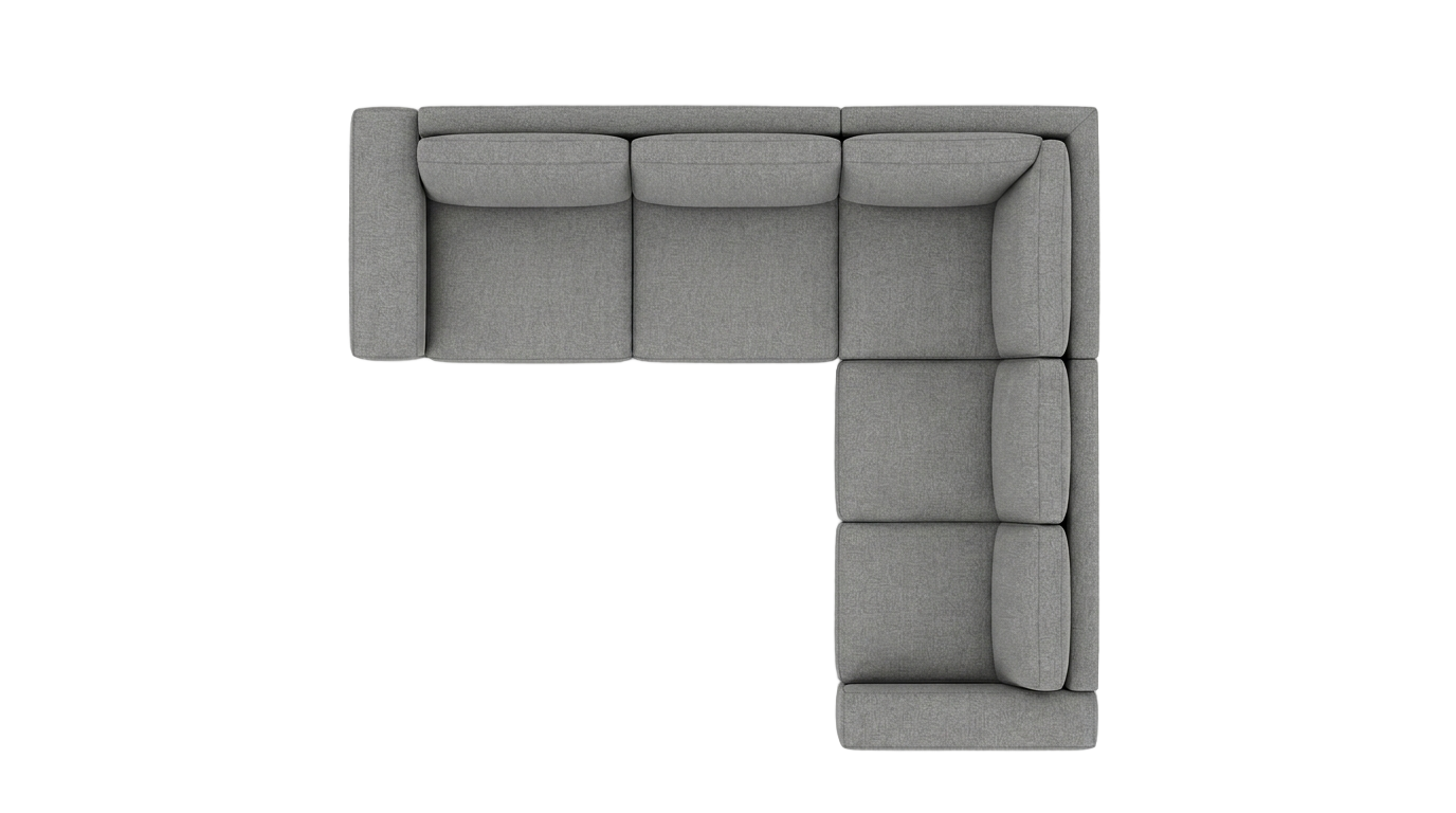 l shape sofa top view png PNG transparent background