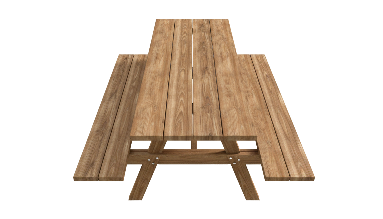 picnic table top view png PNG transparent background