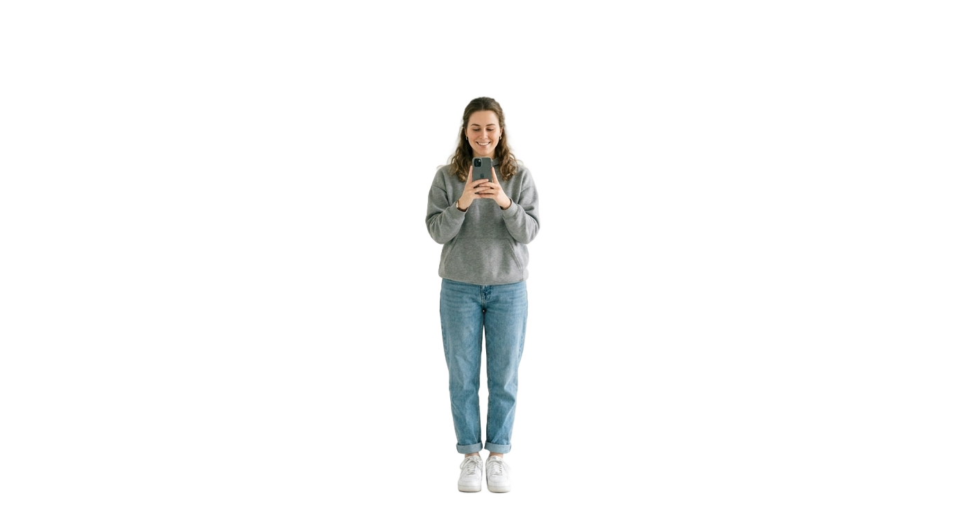 mirror selfie png PNG transparent background
