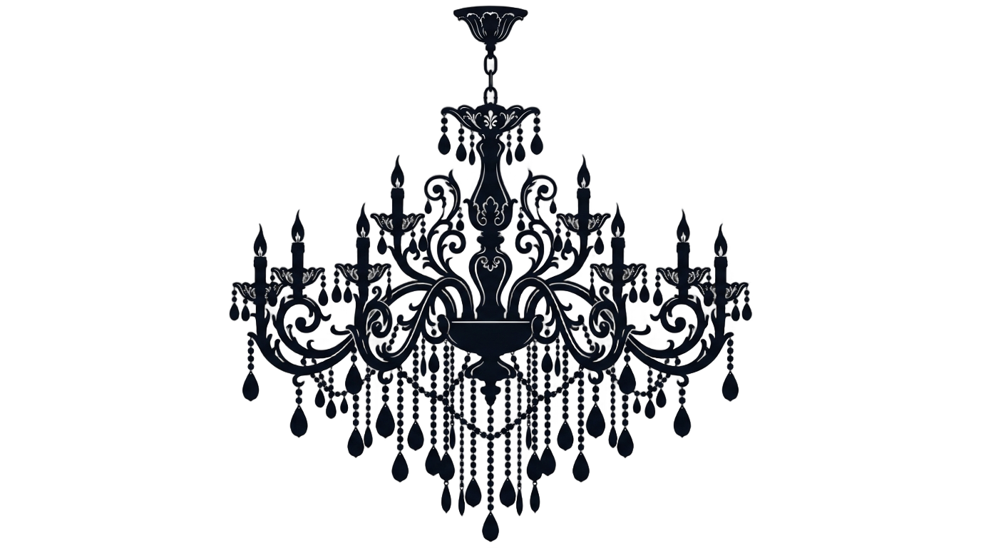 chandelier silhouette png PNG transparent background