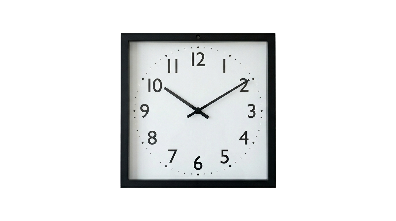square wall clock png PNG transparent background