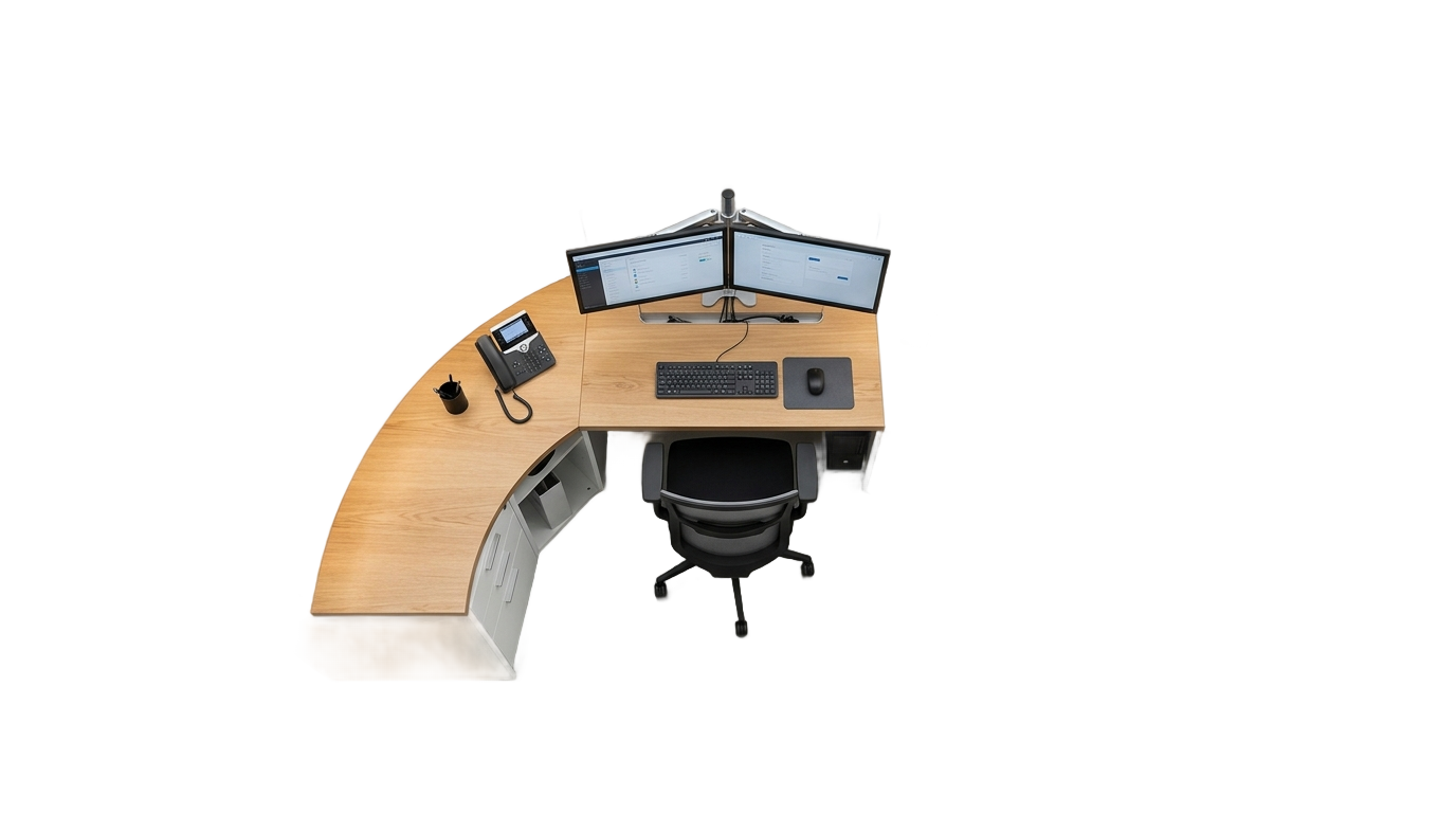 reception desk top view png PNG transparent background
