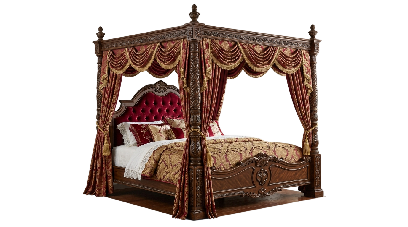 fancy bed png PNG transparent background