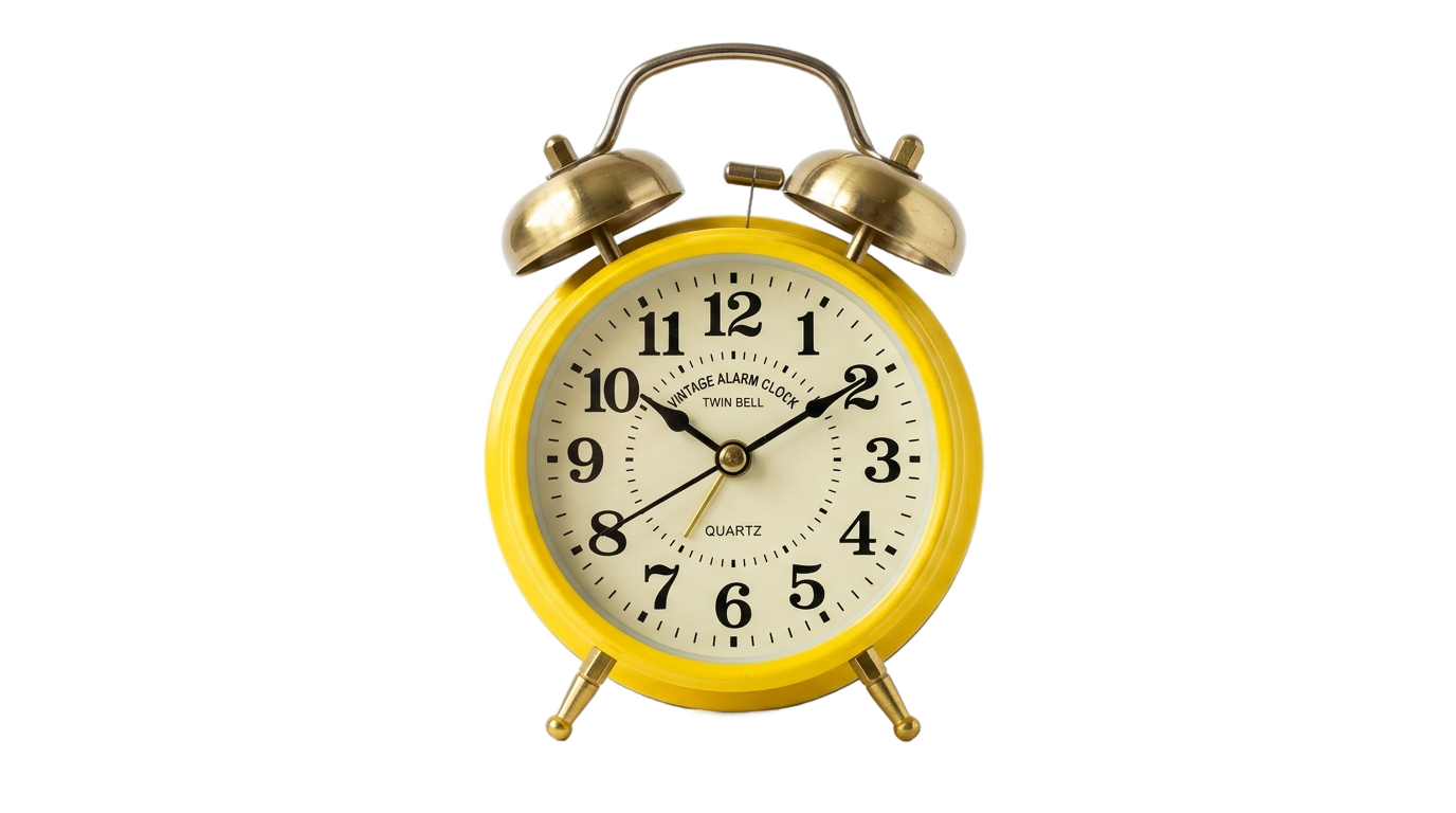 yellow alarm clock png PNG transparent background