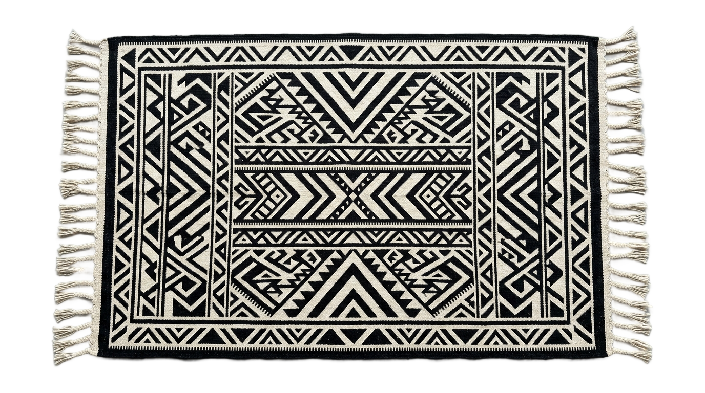 black and white rug png PNG transparent background