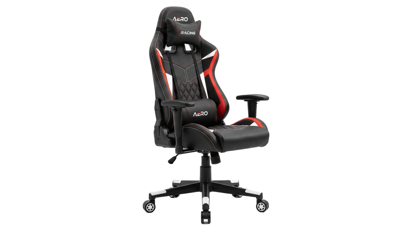 black gaming chair png PNG transparent background