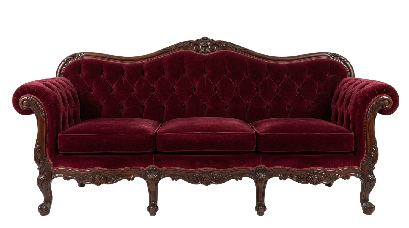 vintage sofa png PNG transparent background