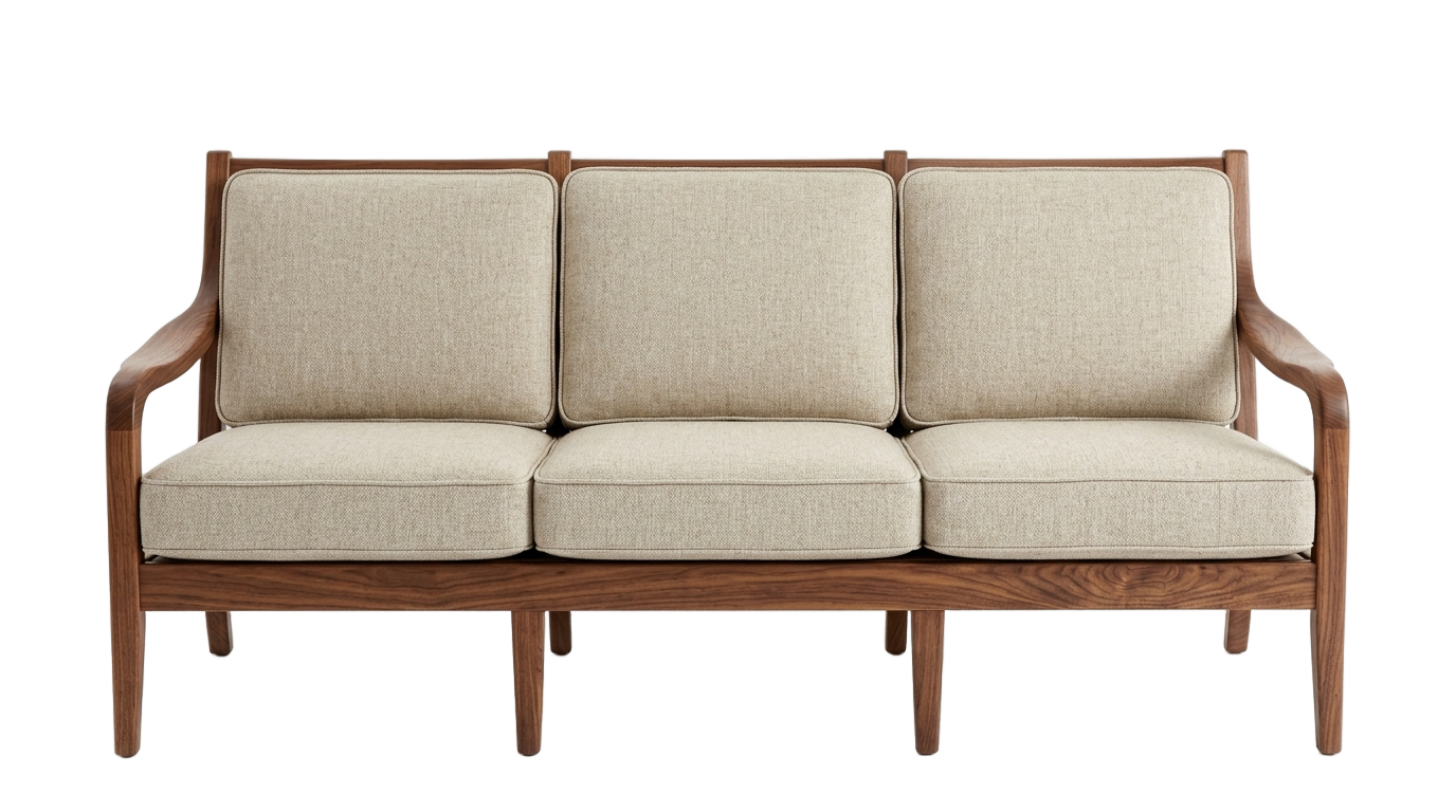 wood sofa png PNG transparent background