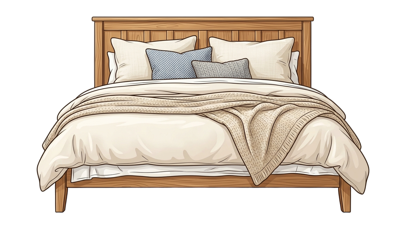 bed illustration png PNG transparent background