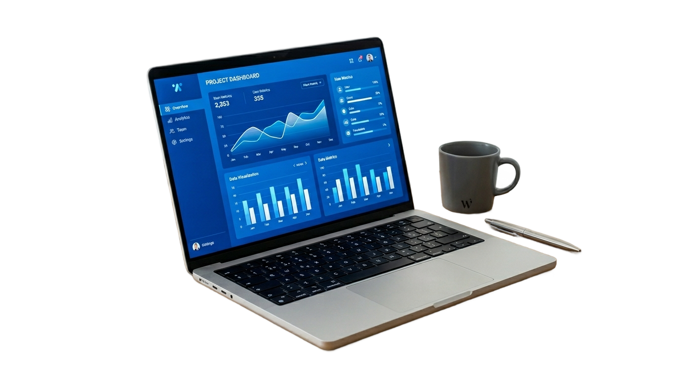 laptop on table png PNG transparent background