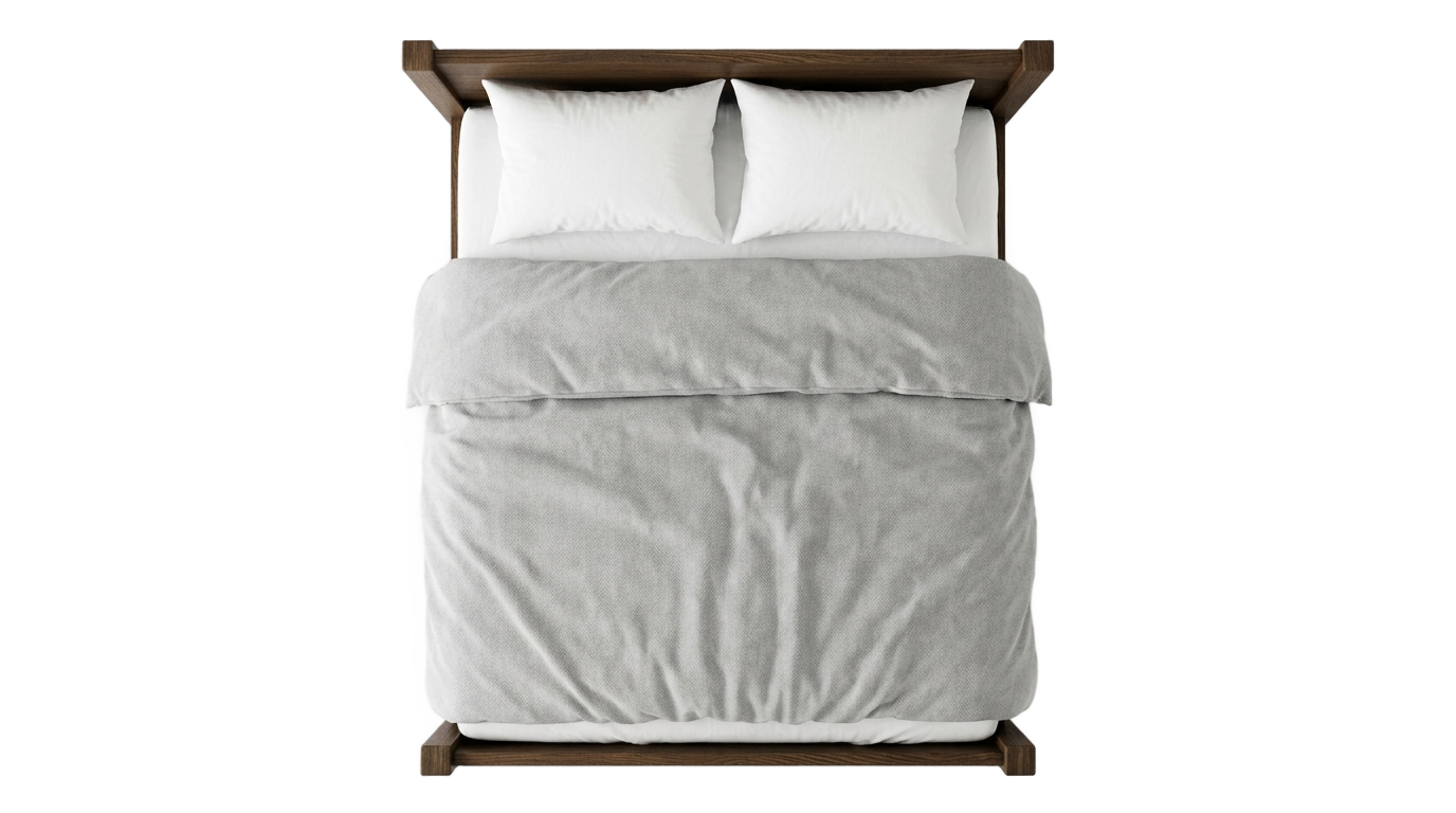bedroom bed top view png PNG transparent background