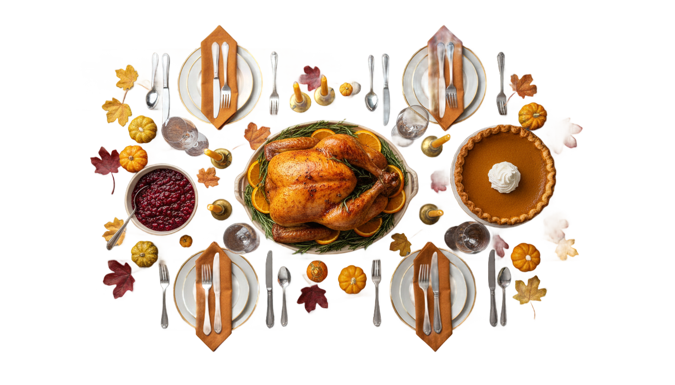 thanksgiving table png PNG transparent background