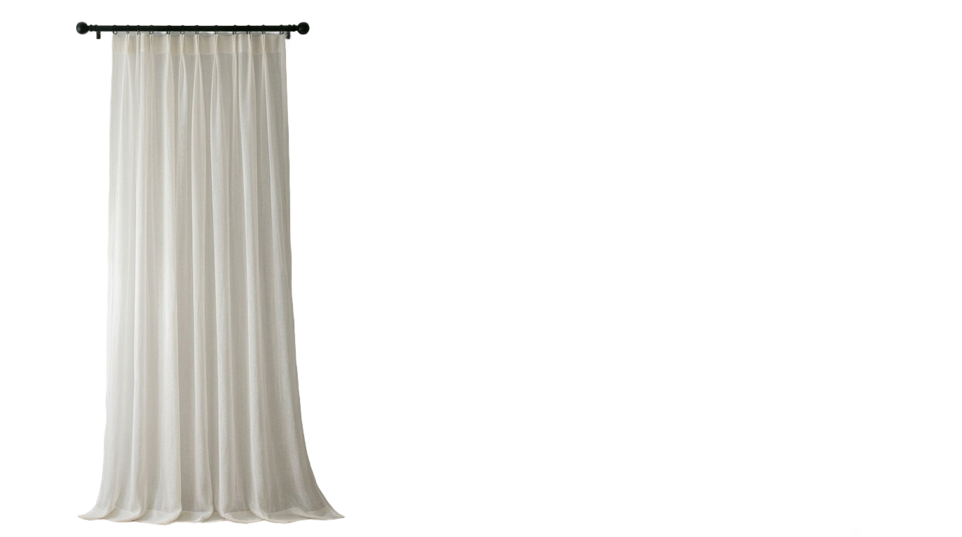 white sheer curtain png PNG transparent background