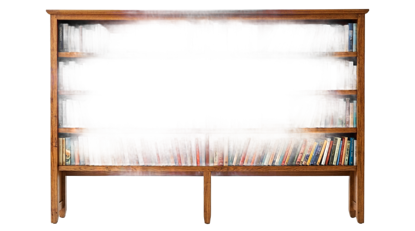 library bookshelf png PNG transparent background