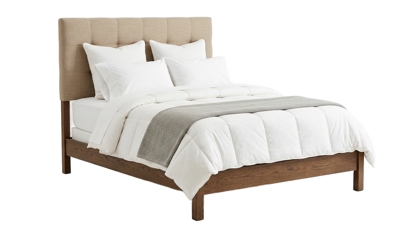 queen size bed png PNG transparent background