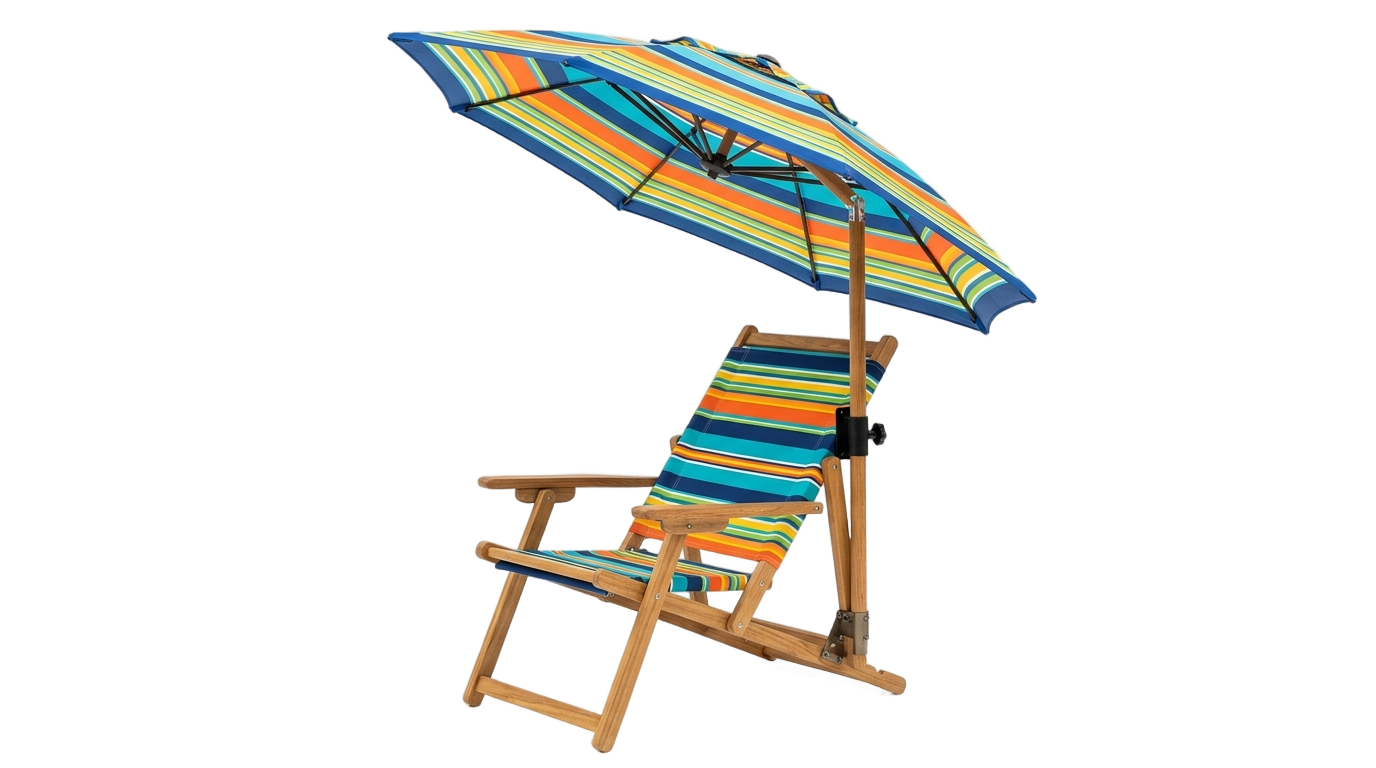 beach chair with umbrella png PNG transparent background