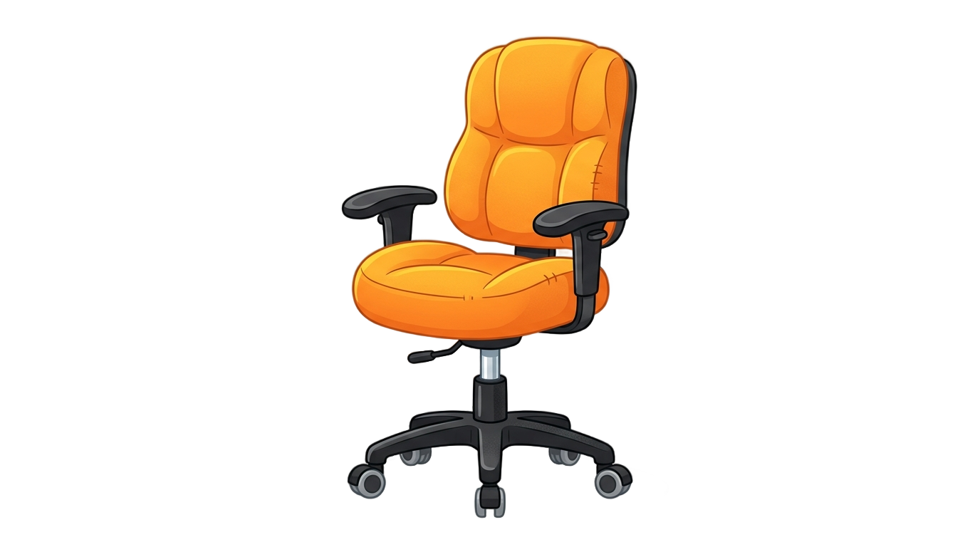 office chair cartoon png PNG transparent background