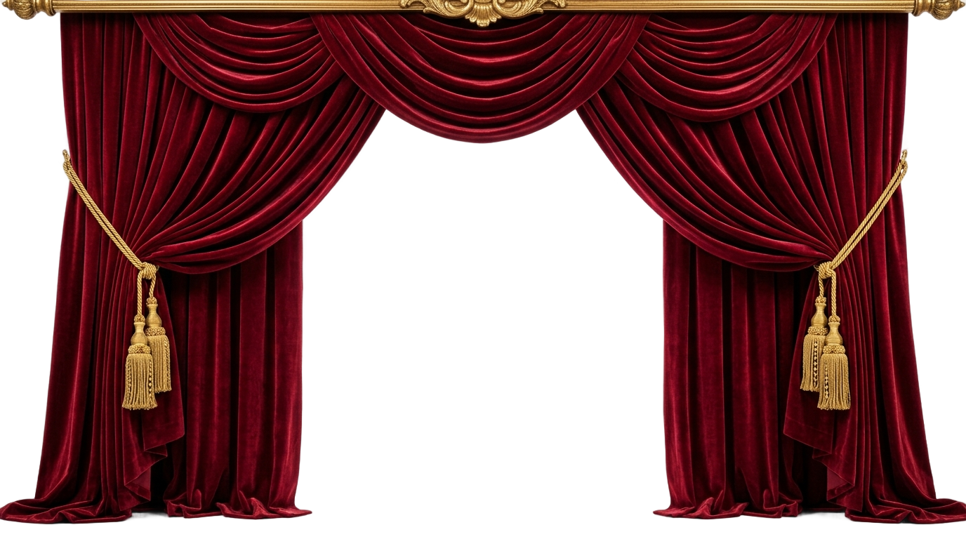 red velvet curtain png PNG transparent background