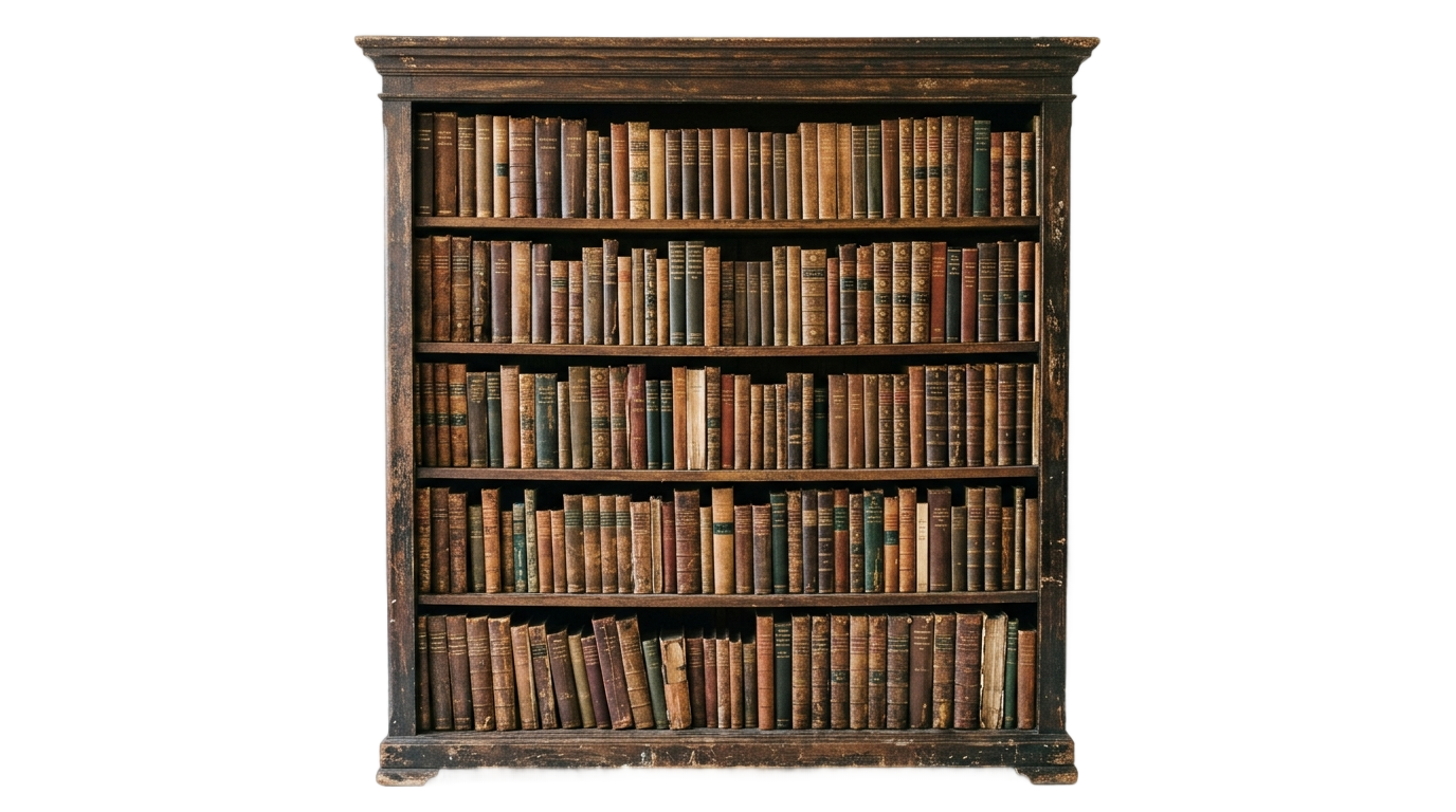 old bookshelf png PNG transparent background