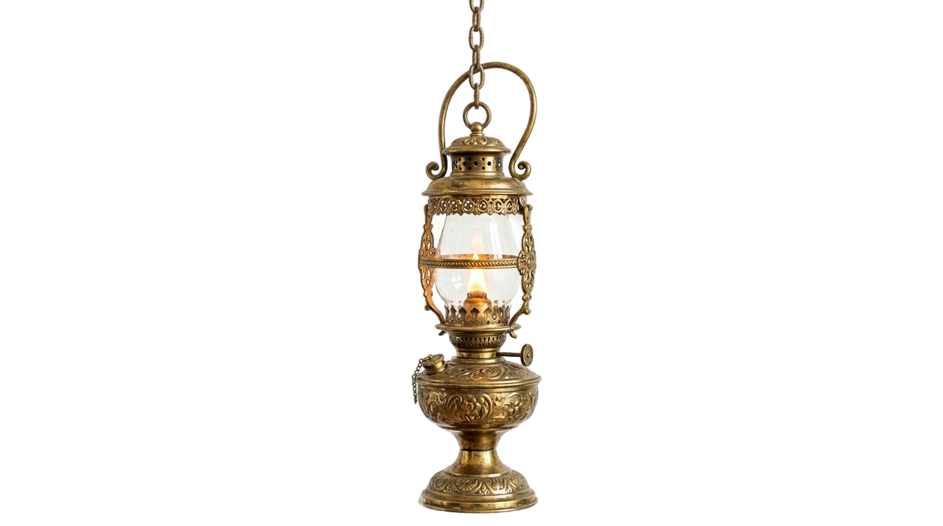 hanging oil lamp png PNG transparent background