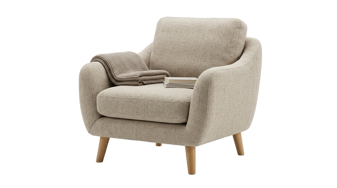 single seater sofa png PNG transparent background