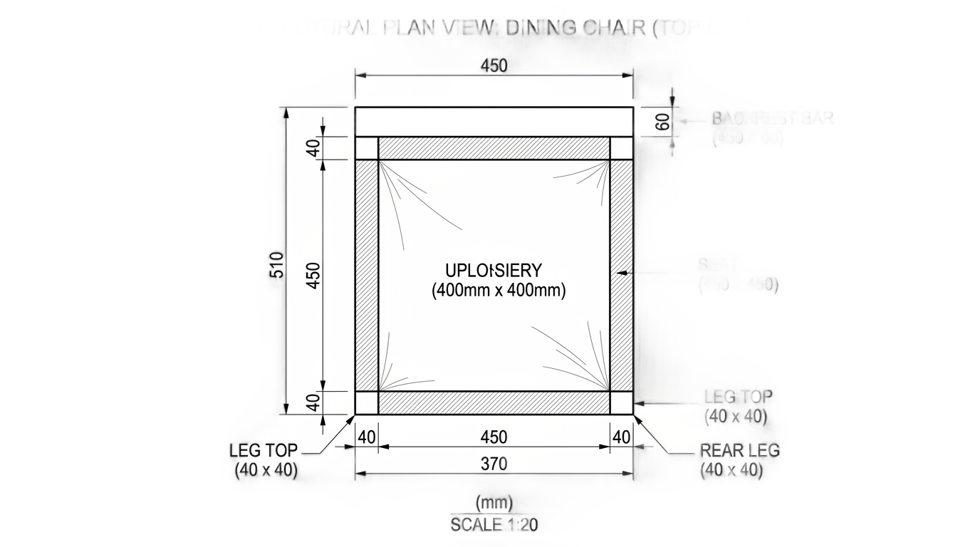chair plan view png PNG transparent background