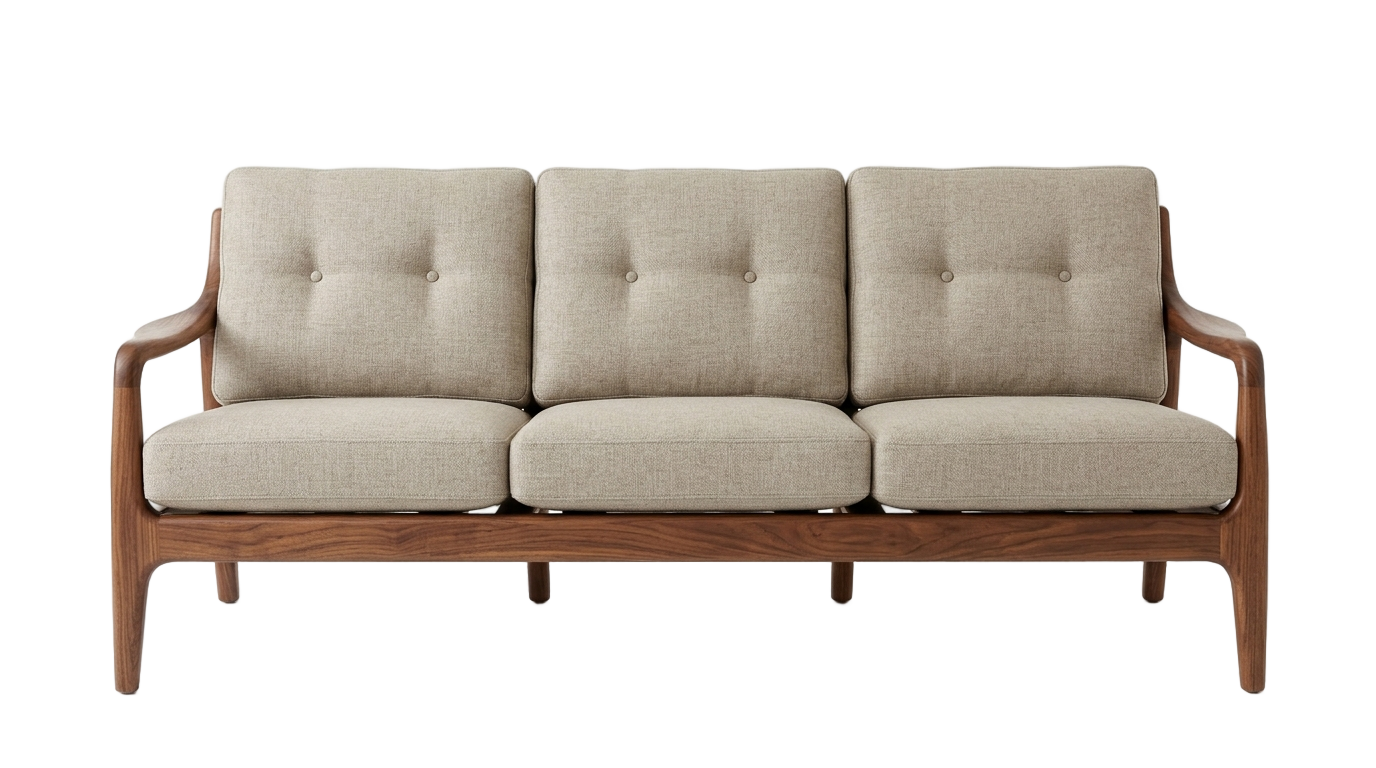 wood sofa png PNG transparent background