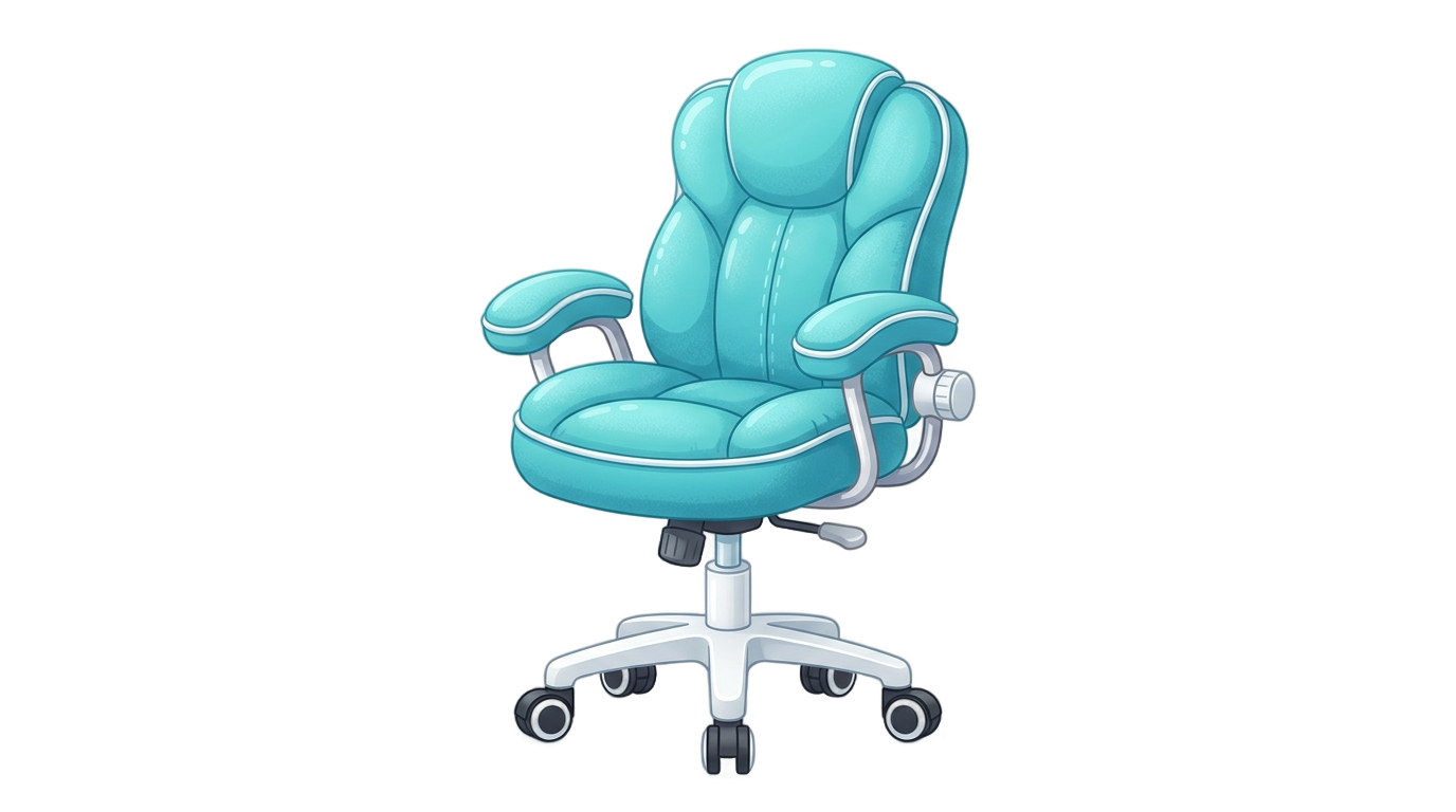 office chair cartoon png PNG transparent background