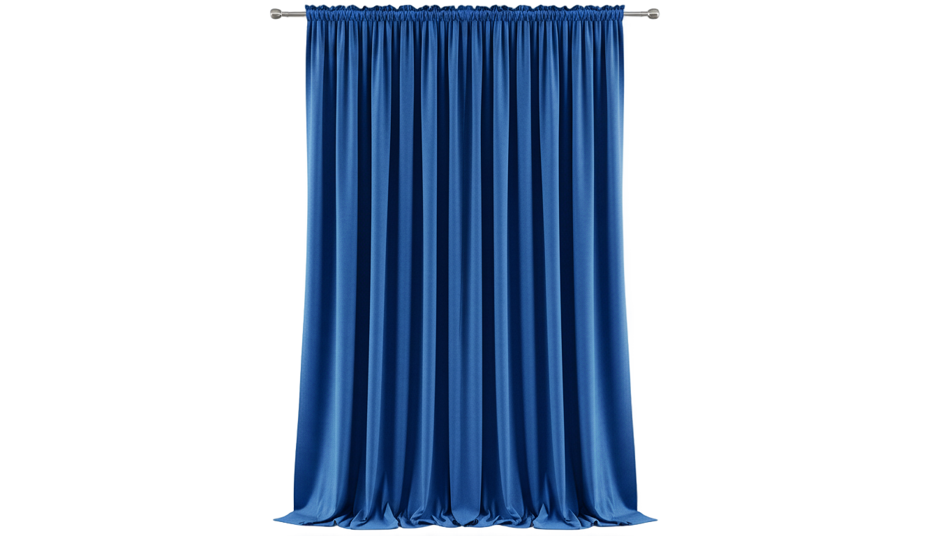 blue curtain png PNG transparent background
