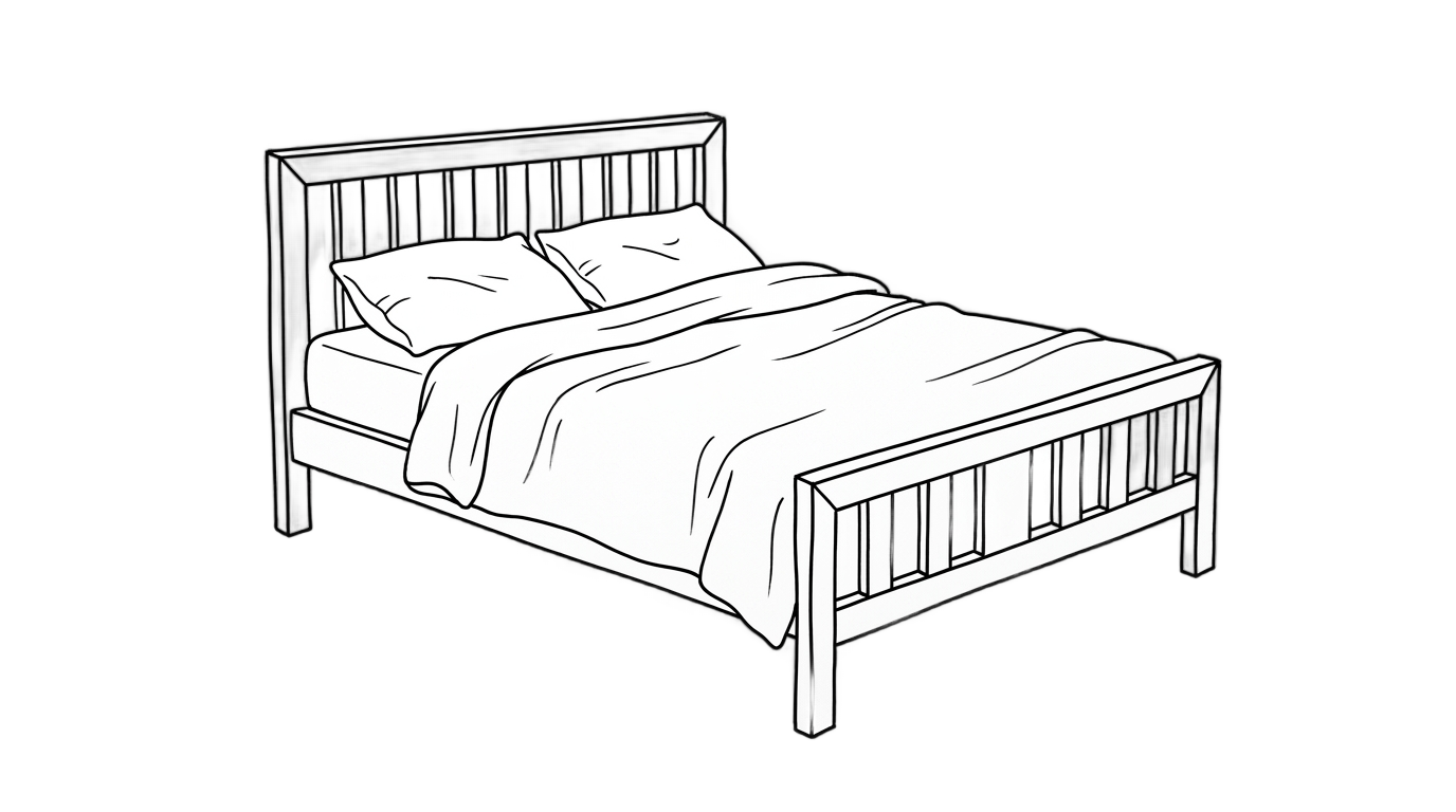 bed clipart black and white png PNG transparent background