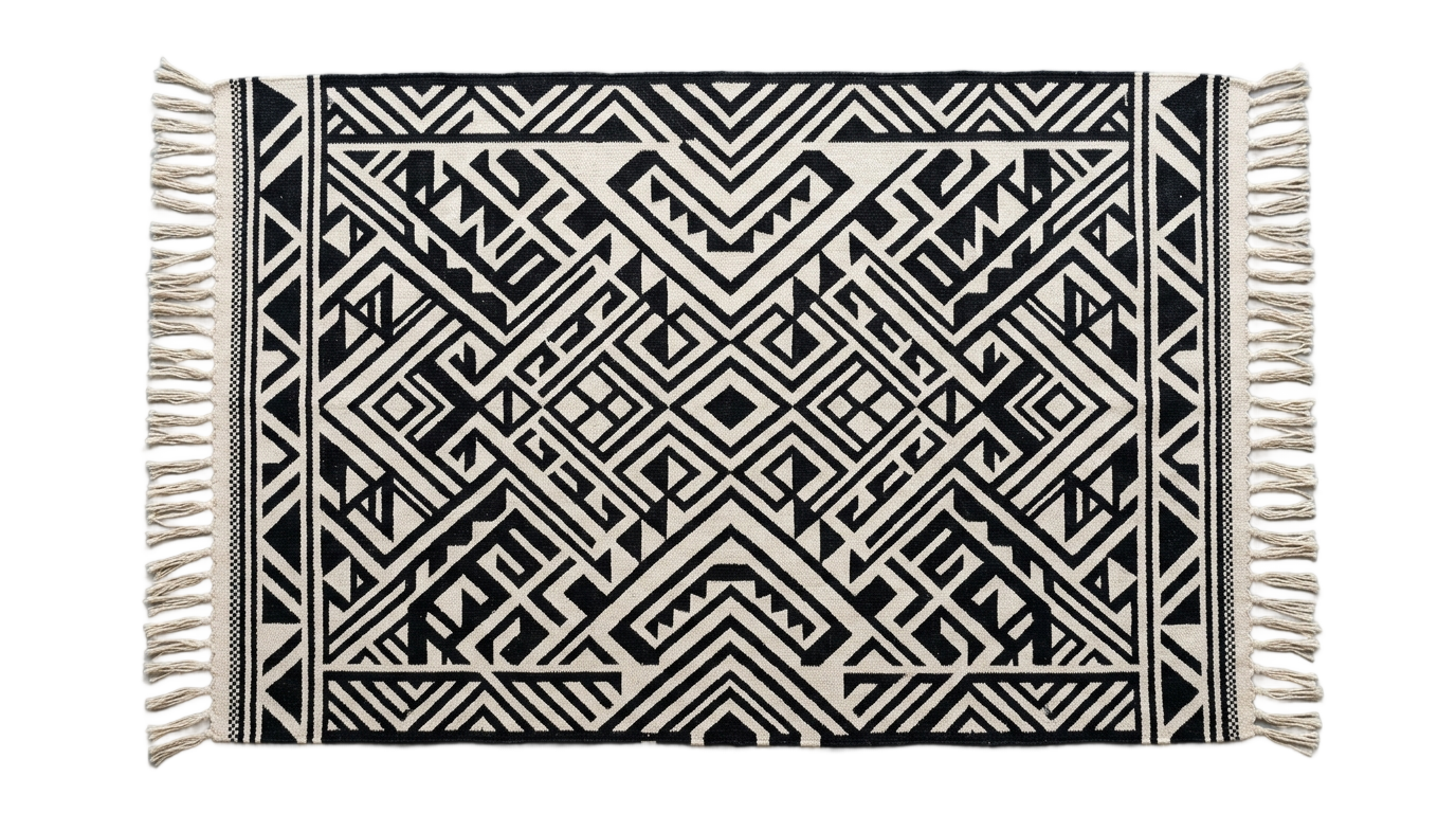 black and white rug png PNG transparent background