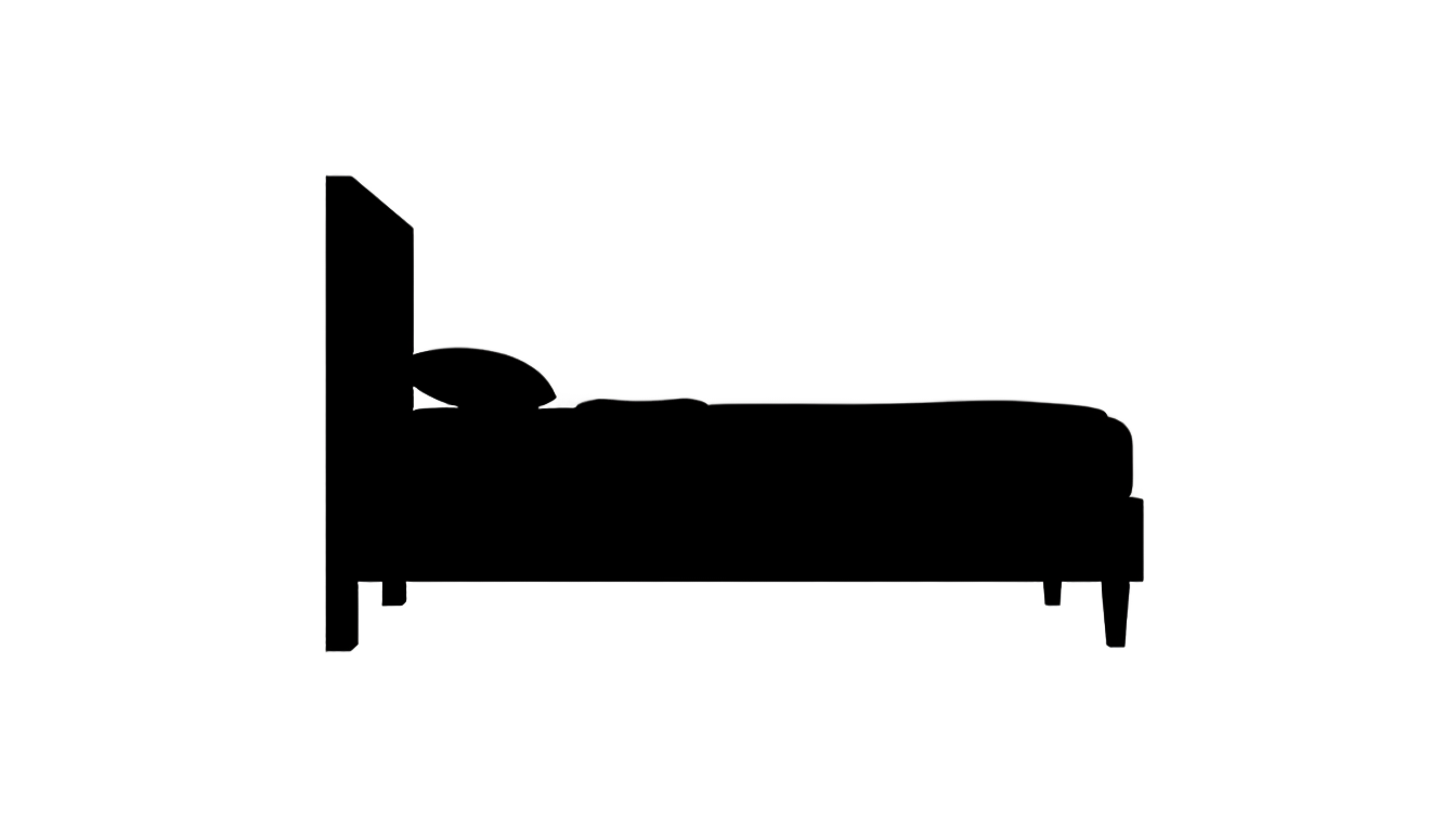 bed silhouette png PNG transparent background