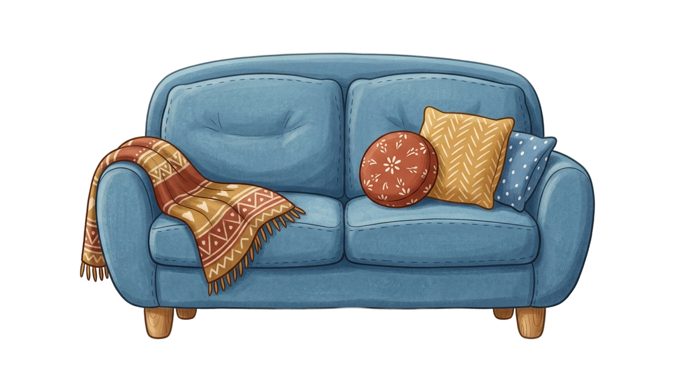 sofa cartoon png PNG transparent background
