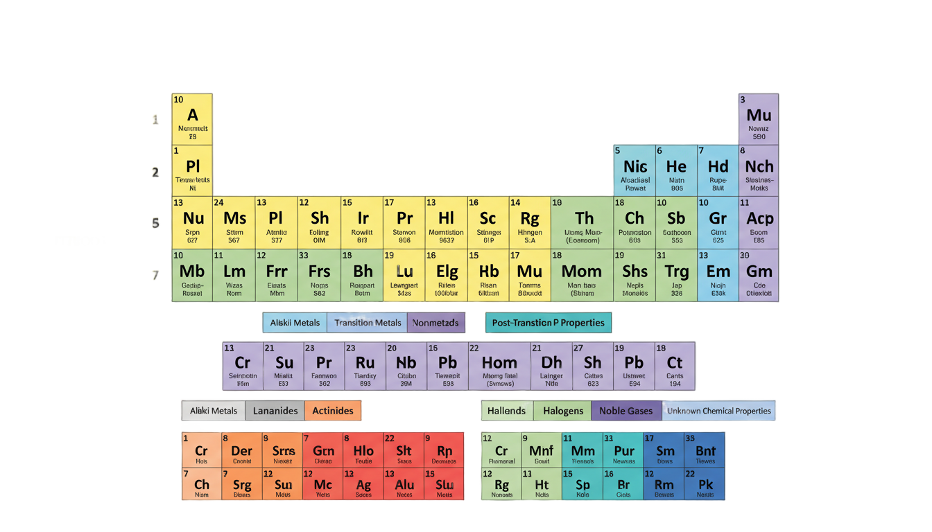 periodic table of elements png PNG transparent background
