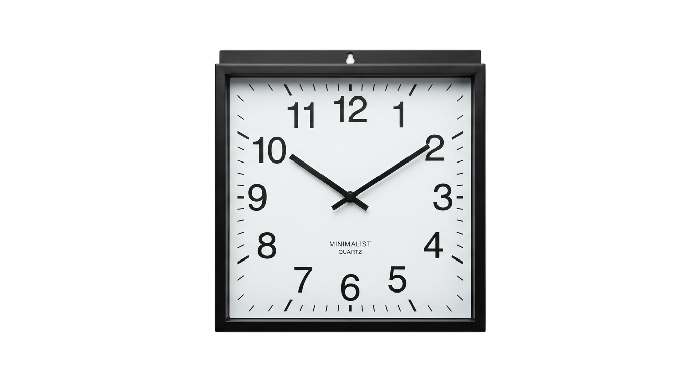 square wall clock png PNG transparent background