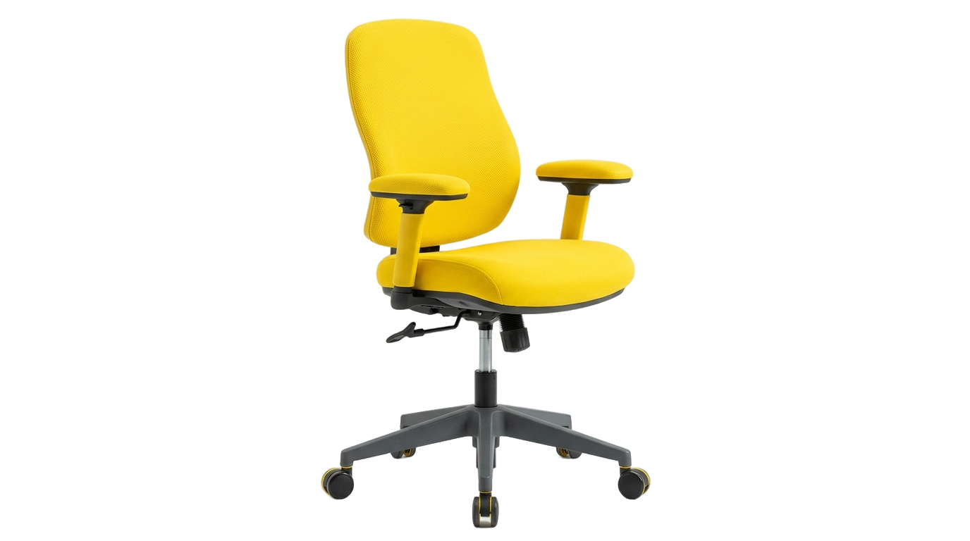 yellow office chair png PNG transparent background