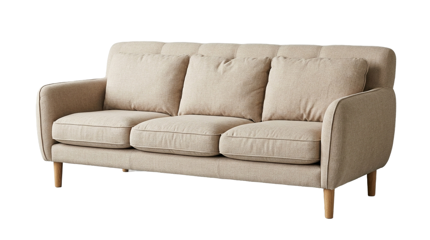 beige sofa png PNG transparent background