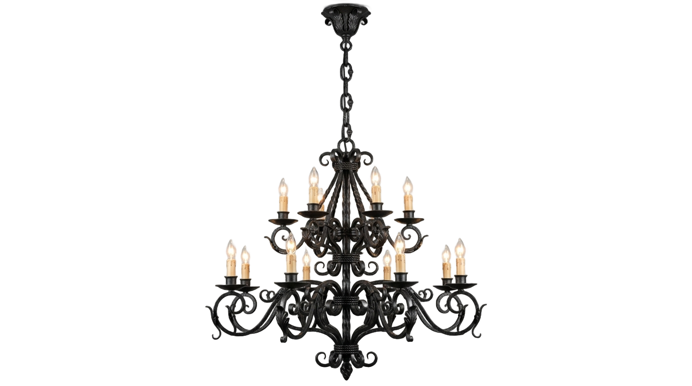 black chandelier png PNG transparent background