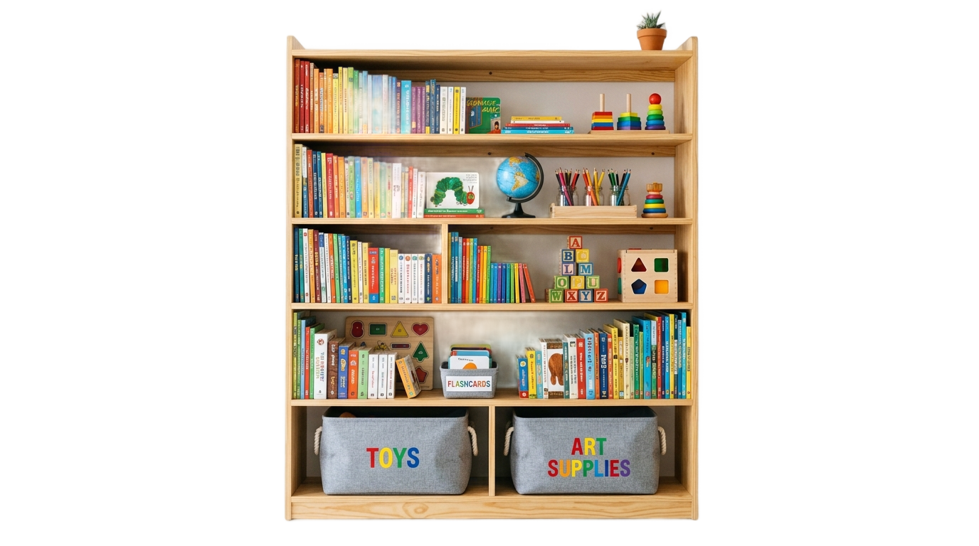 classroom bookshelf png PNG transparent background