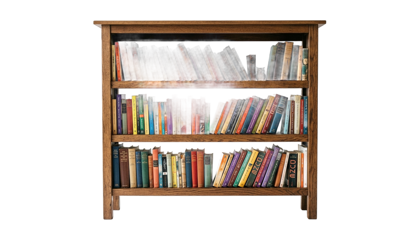 bookshelf cartoon png PNG transparent background