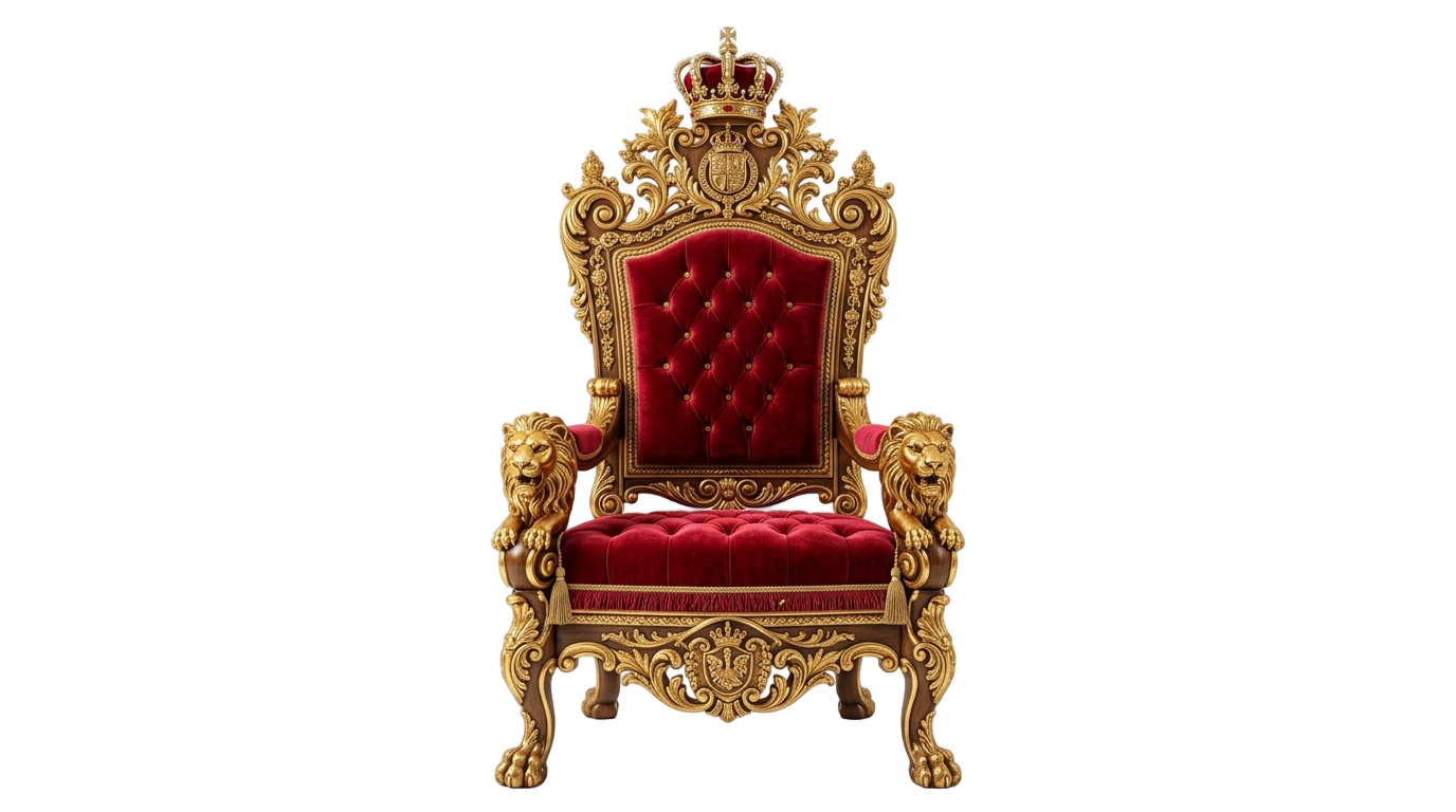picsart king chair png PNG transparent background