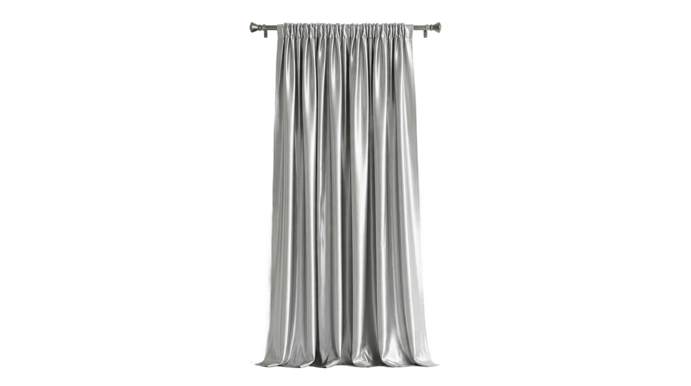silver curtain png PNG transparent background