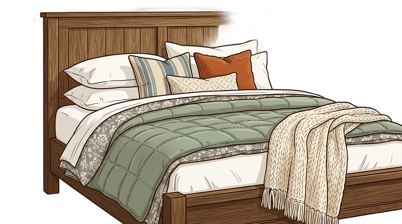 bed illustration png PNG transparent background