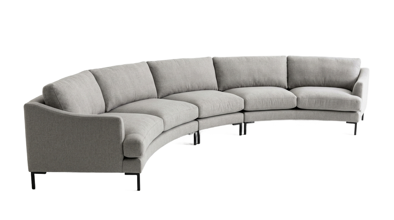 curved sofa png PNG transparent background