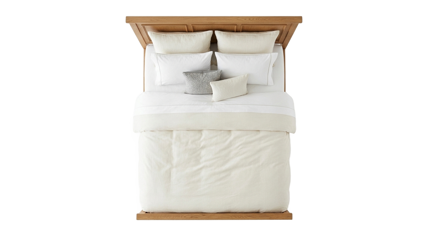 king size bed top view png PNG transparent background