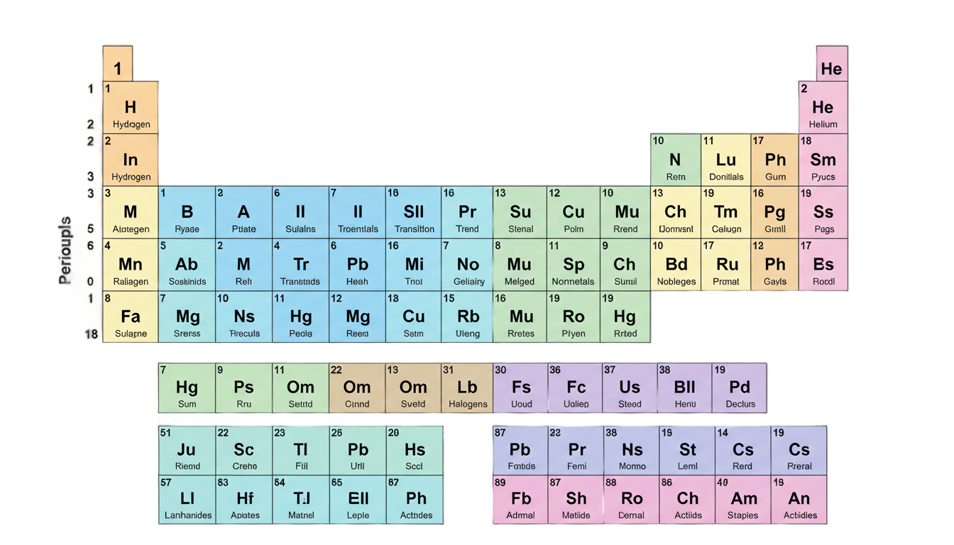periodic table of elements png PNG transparent background