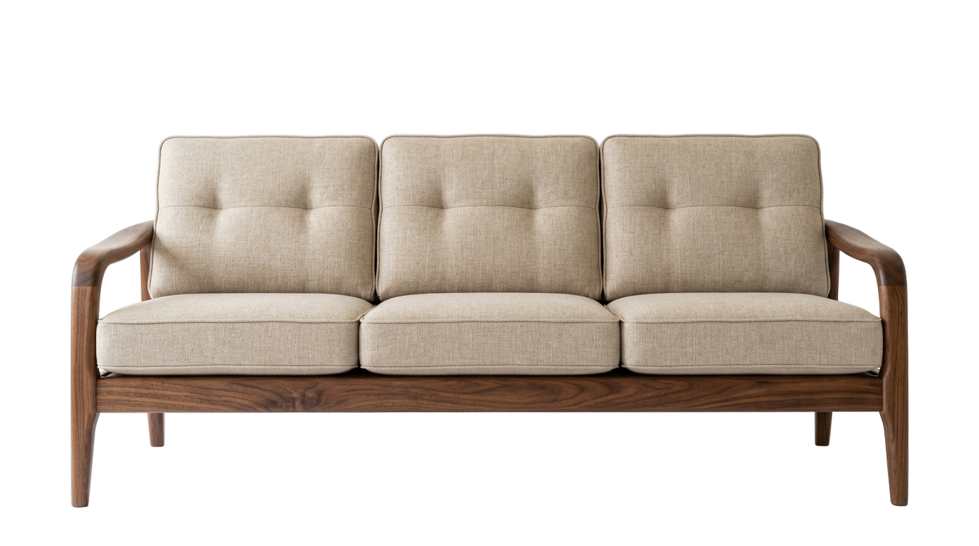 wood sofa png PNG transparent background