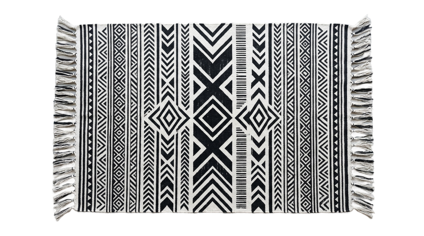 black and white rug png PNG transparent background