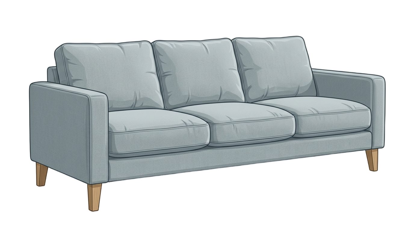 sofa illustration png PNG transparent background
