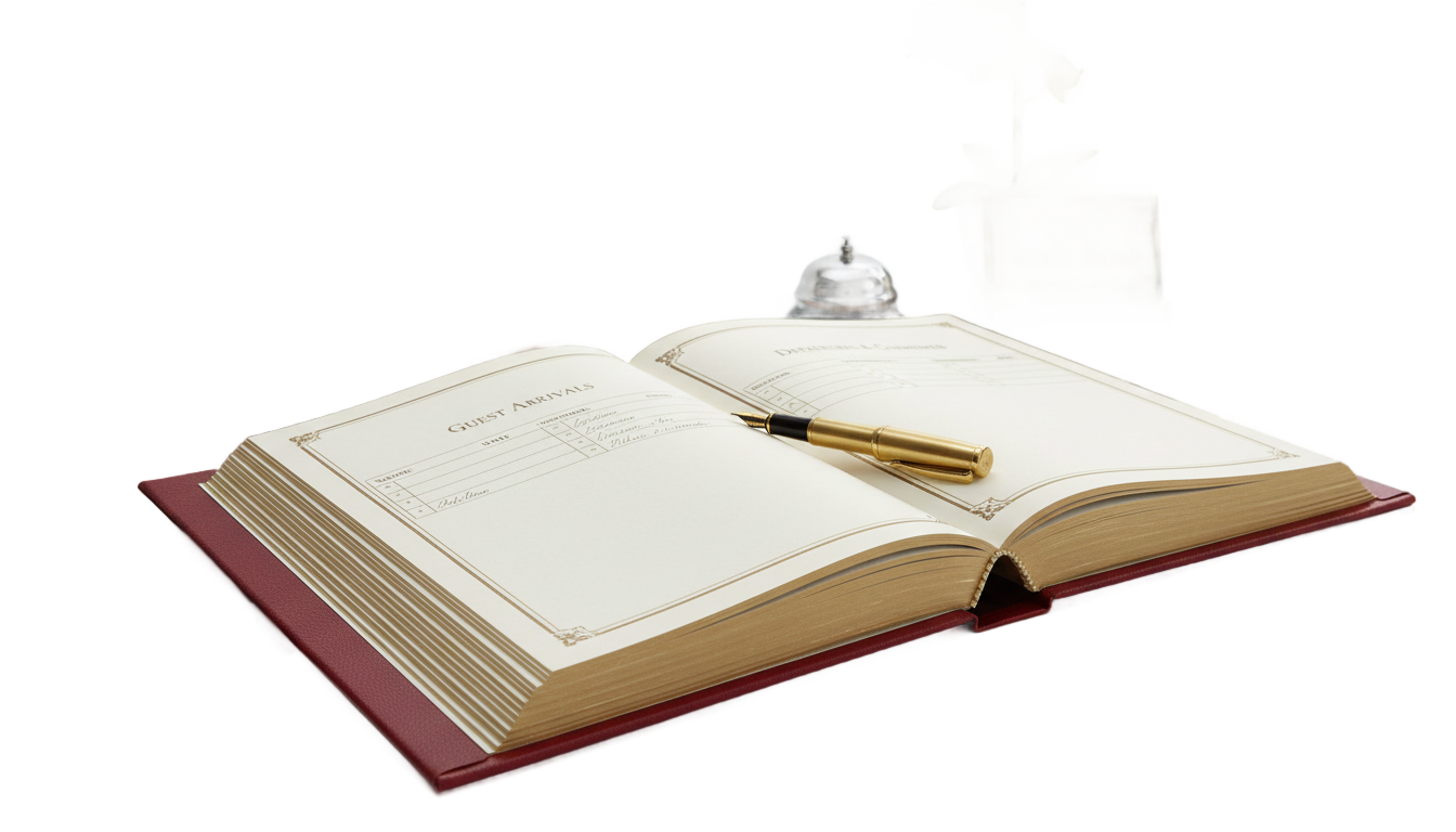 front desk book png PNG transparent background
